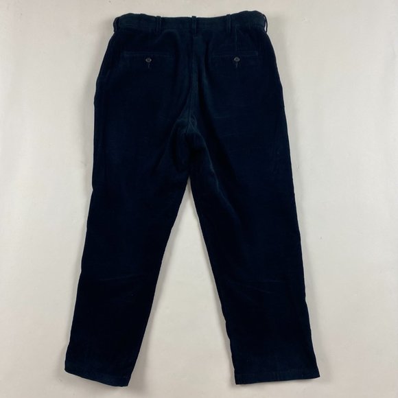 Vintage Y2K Haggar Wide Wale Blue Pleated Corduroy Pants Men's 36 x 30 Skater - Picture 2 of 13
